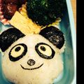 YUMAMA☆'s cooksnap of when they made 簡単☆キャラ弁　パンダおにぎり.