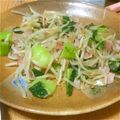 ねこっぱ☆'s cooksnap of when they made 簡単!!早い!!チンゲン菜ともやし炒め.