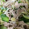 あいべりー's cooksnap of when they made セロリとチンゲンサイのオイマヨ肉炒め.