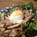 ﾖｯｼｰ0414's cooksnap of when they made きのことベーコンのサラダ＊温玉のせ♥.