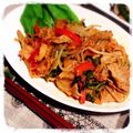 poppys's cooksnap of when they made 調味料３つ☆豚肉ともやしのキムチマヨ炒め.