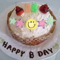にゅにゅりんご's cooksnap of when they made ホワイトチョコクリームのバースデーケーキ.