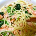 はるとあとむ's cooksnap of when they made 鮭とほうれん草のクリームパスタ.