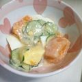 すばるんば's cooksnap of when they made トマトきゅうりサラダ(ゆで卵入り).