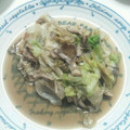 yyu3's cooksnap of when they made レタスと舞茸とにんにくのお醤油炒め！.