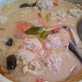 rocky6969's cooksnap of when they made 鮭と鶏団子の酒粕鍋.