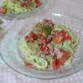 かおpon's cooksnap of when they made トマトとツナの冷製ジェノベーゼパスタ.
