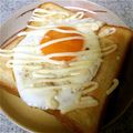 ＭＥＡＴ's cooksnap of when they made パズーの目玉焼きトースト.