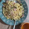 。ライオン。's cooksnap of when they made 茄子とベーコンのバター醤油パスタ.