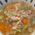スーパーゴリラ2号's cooksnap of when they made たべまる給食【大麦と野菜のスープ】.