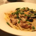 akotaka's cooksnap of when they made 塩豚とごぼうで秋パスタ.