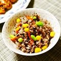 kebeibiko's cooksnap of when they made ✿＊黒米の＊七色彩り＊炊き込みご飯＊✿.