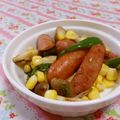 赤い電話's cooksnap of when they made ウィンナーソーセージ炒め.