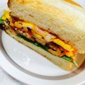 きいちゃんandりえ's cooksnap of when they made ベーコン、トマト、卵のサンドイッチ.