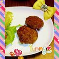 れもんじゅーす♪'s cooksnap of when they made 豚ミンチで☆つくね風てりやきハンバーグ.