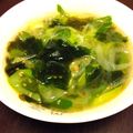 ゆーか1107's cooksnap of when they made ネギ塩春雨ワカメスープ.