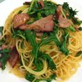 けんころざうるす's cooksnap of when they made 焼豚と水菜のパスタ.