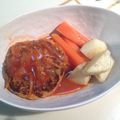 Justasiam's cooksnap of when they made 肉汁たっぷりハンバーグ.