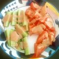 ロイザイル's cooksnap of when they made トマトときゅうりのオーロラソースがけ.
