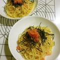 みーたん船長's cooksnap of when they made 半熟たらこパスタ、材料４つ♪.