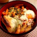 それいゆ★'s cooksnap of when they made 土鍋でかき揚げ・卵・煮込みうどん.