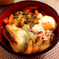 それいゆ★'s cooksnap of when they made 土鍋でかき揚げ・卵・煮込みうどん.