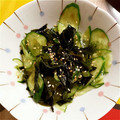 菜ァちゃん's cooksnap of when they made 胡瓜とわかめの酢物.