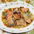emi0015's cooksnap of when they made 白菜と鮭の味噌バター炒め.