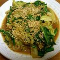 ラビスター's cooksnap of when they made 牛肉と白菜炒めの春菊和え.