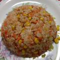 sayur1★'s cooksnap of when they made 塩鮭とｷｬﾍﾞﾂのチャーハン.