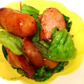 yucci88's cooksnap of when they made レタスとウインナーのオイスターソース炒め.
