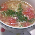 volvol's cooksnap of when they made トマトと卵の中華スープ.