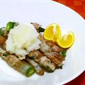 mako♡ばぁ's cooksnap of when they made 超簡単♪　★生オクラの豚しゃぶ肉巻き★.