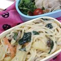 坊とリトル坊のママ's cooksnap of when they made 豚バラクリームスパゲッティ.