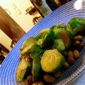 ひろひな★'s cooksnap of when they made 芽キャベツとひよこ豆のバルサミコ炒め.