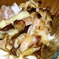 sarara823's cooksnap of when they made 山芋と鳥肉の味噌チーズ焼き.
