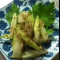 VanDyke's cooksnap of when they made セロリの金ごま胡麻和え.