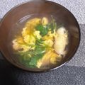料理下手キョンさん's cooksnap of when they made 三つ葉とふわふわ卵のお吸い物.