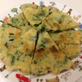 mizume's cooksnap of when they made 부추전★ニラチヂミ.