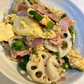 yu228's cooksnap of when they made 蓮根とベーコンの卵炒め.