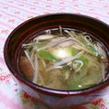 赤い電話's cooksnap of when they made もやしとネギで簡単満腹お味噌汁＊.