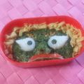 よしこっ's cooksnap of when they made お茶漬け風味のおにぎりで節分鬼キャラ弁！.