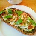 しじみごはん's cooksnap of when they made 蕪と胡桃のバジルトースト.