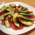 terikiyo's cooksnap of when they made マグロとアボカドのカルパッチョ.
