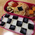まっきー♪３７'s cooksnap of when they made 市松柄（ブロックチェック）海苔弁.