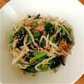はるandあきママ。's cooksnap of when they made 小松菜とモヤシのツナ和え♪.