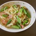 ぶるーべりー☆'s cooksnap of when they made アスパラとベーコンのスパゲティ.