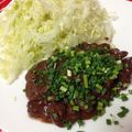 ガノッチ's cooksnap of when they made ヘルシーおつまみ！鯨肉のオイスター炒め.