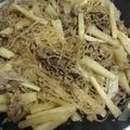 料理作造's cooksnap of when they made 焼肉のタレで☆牛肉と大根のチャプチェ風.