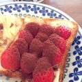 YUKIKI☆'s cooksnap of when they made 苺ティラミス風★ココアトースト*。・.